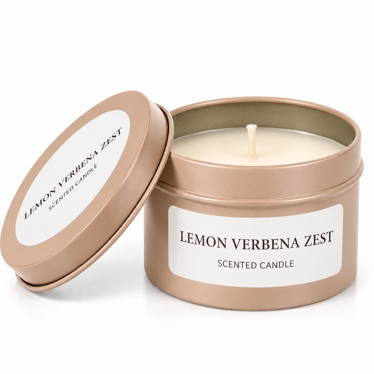 Bougie parfumée en boîte métallique – 5 senteurs