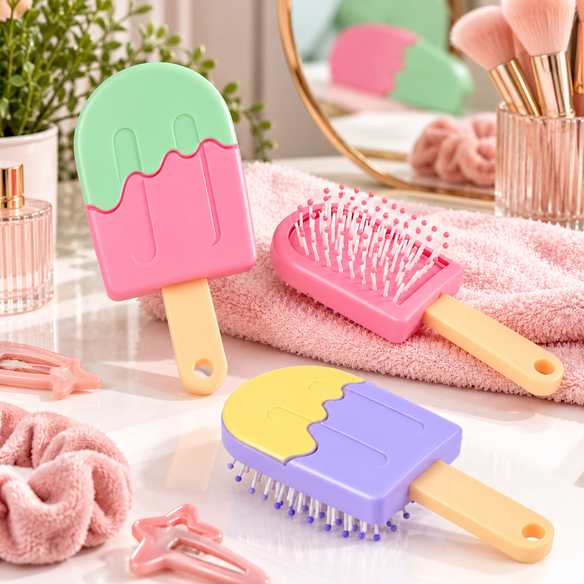 Brosse à cheveux Glace Beauty Star – 15,5 cm