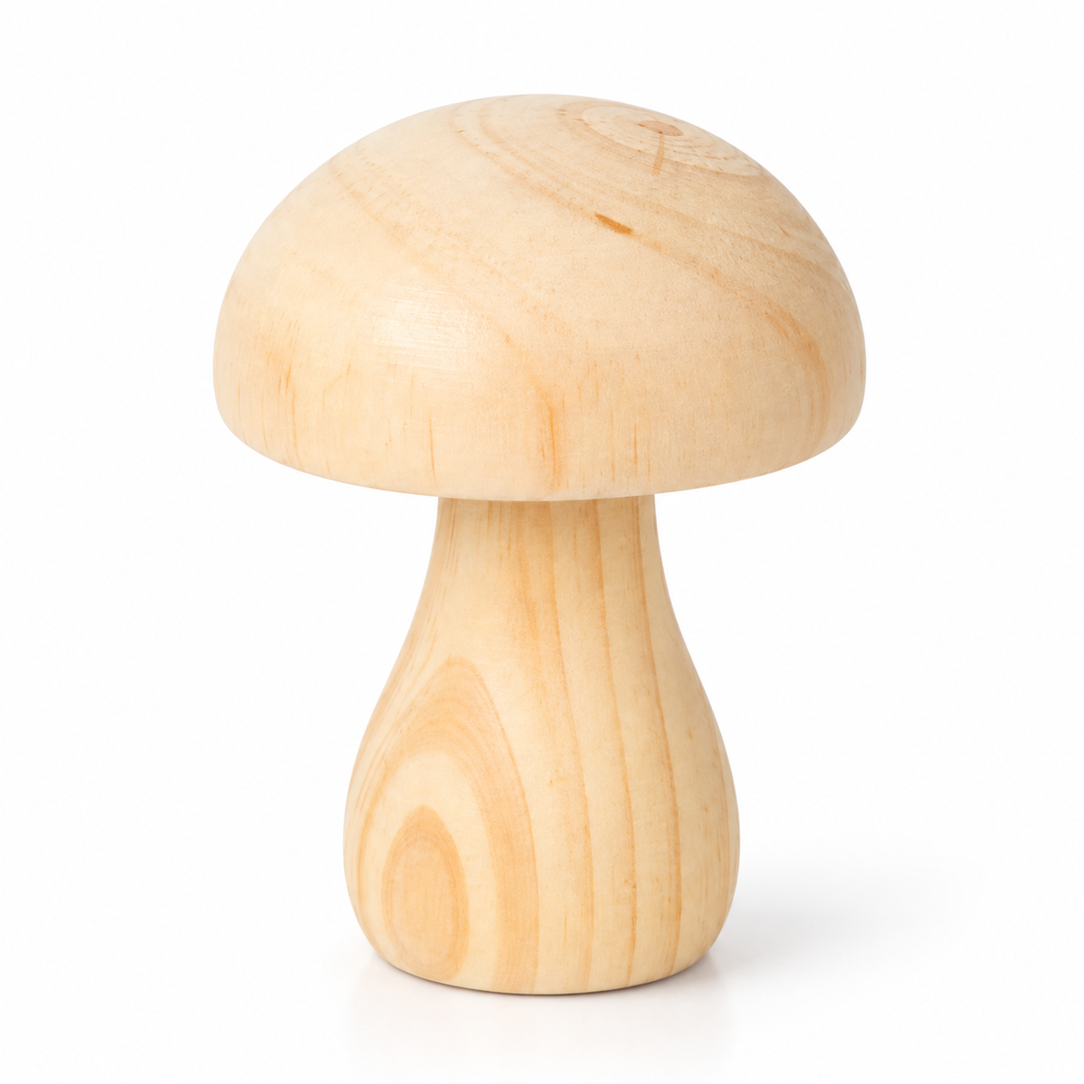 Champignon décoratif en bois naturel – 9,5 cm