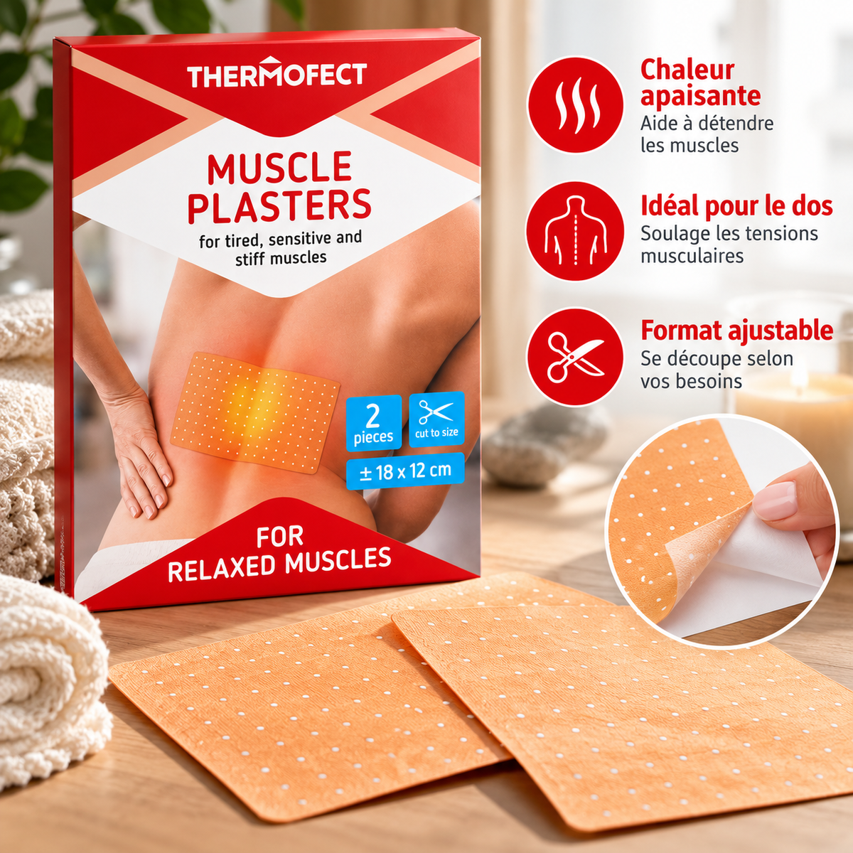 Patchs chauffants musculaires Thermofect – Lot de 2