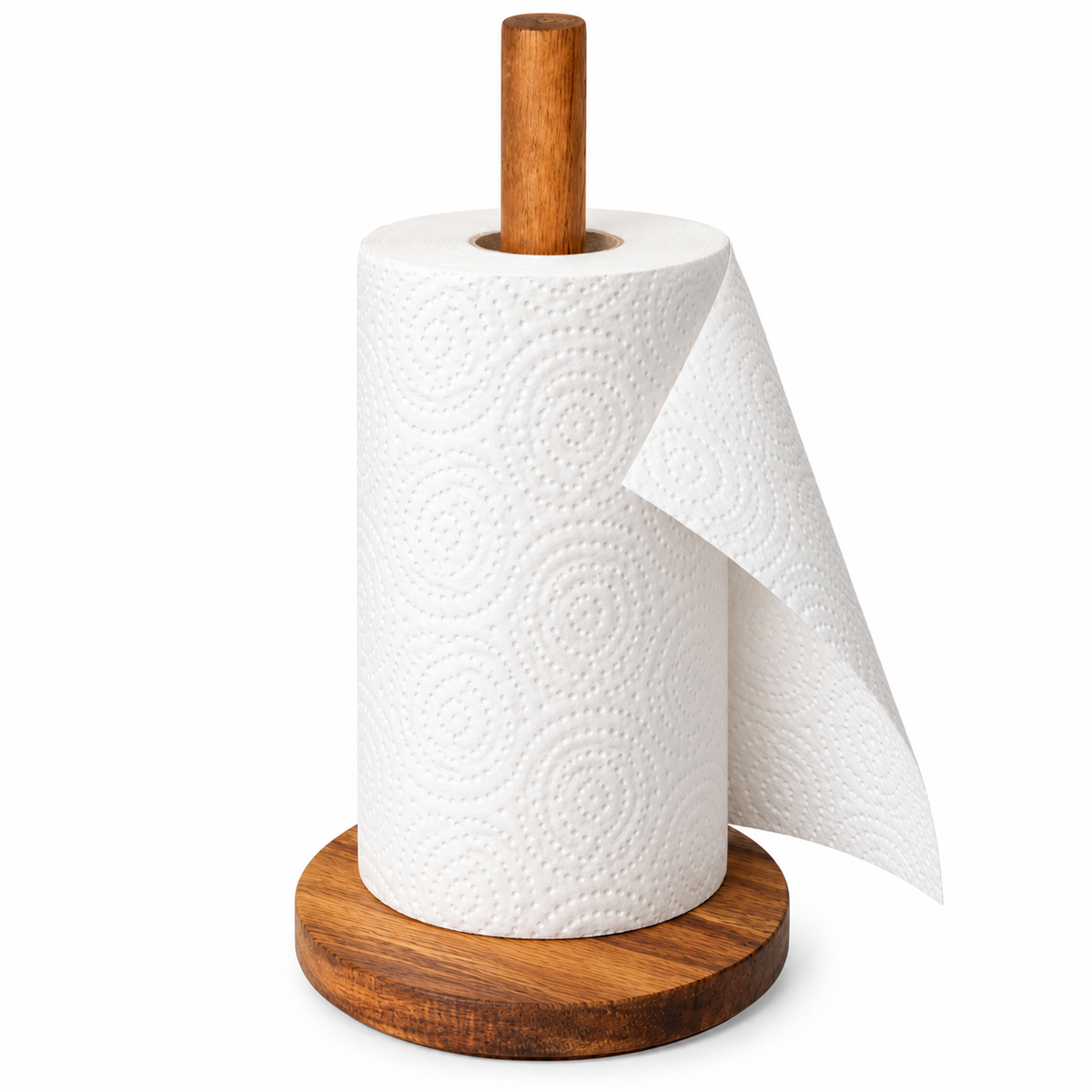 Porte-rouleau d’essuie-tout en bois d’acacia – 32 cm
