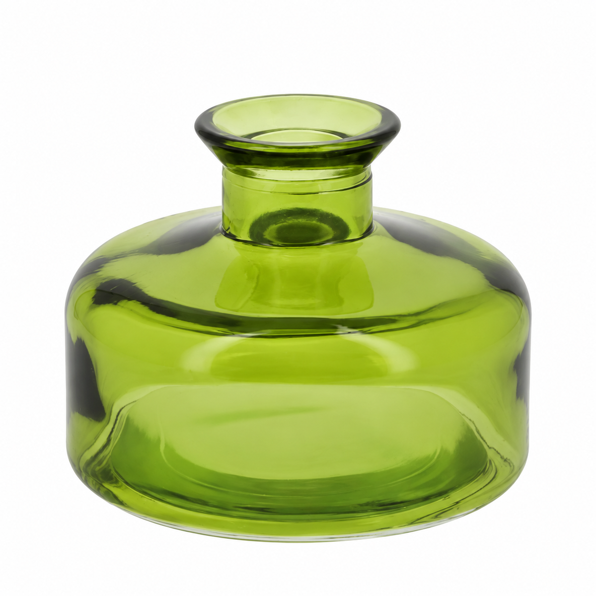 Petit vase en verre vert