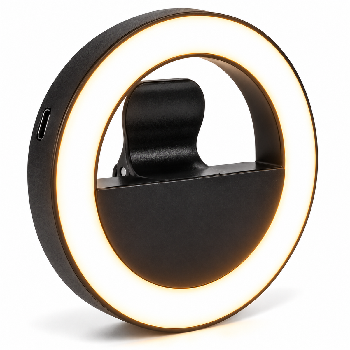 Mini anneau lumineux LED à pince – Rechargeable USB-C