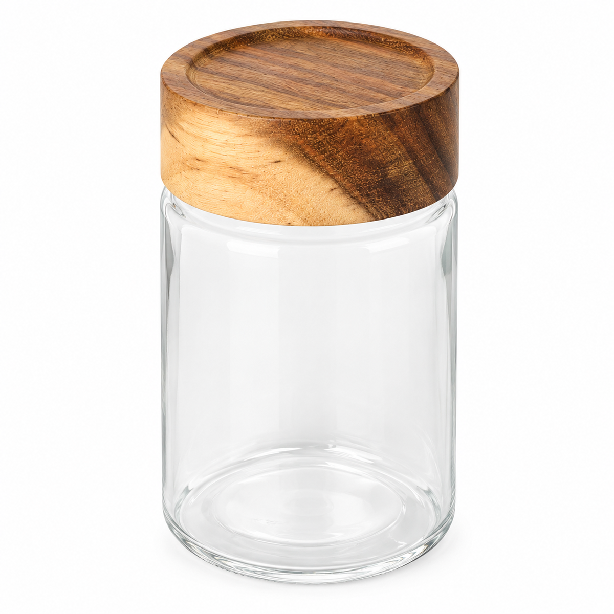 Bocal à épices en verre 245 ml – Couvercle en bois d’acacia