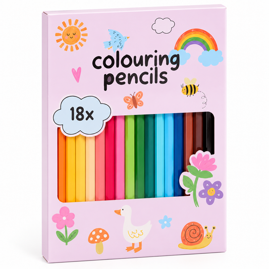 Crayons de couleur – Boîte de 18 crayons