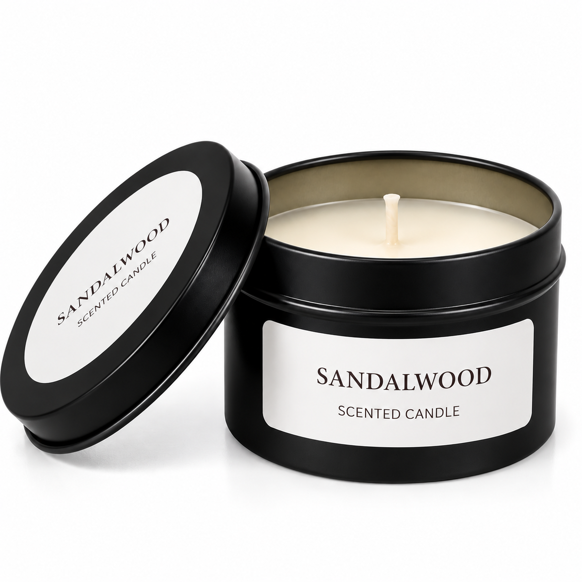 Bougie parfumée en boîte métallique – 5 senteurs