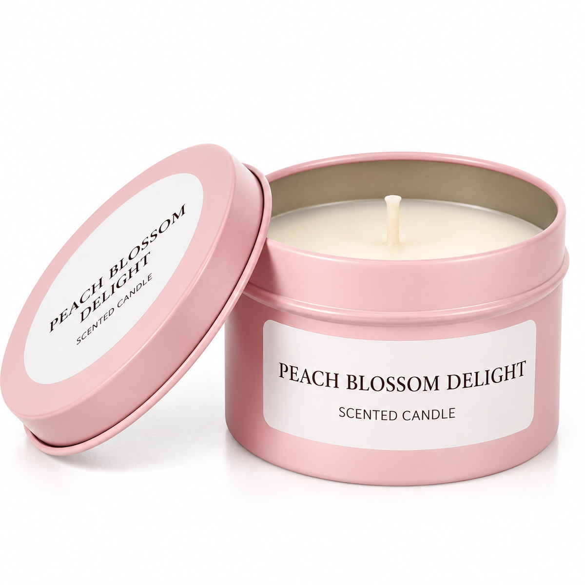 Bougie parfumée en boîte métallique – 5 senteurs