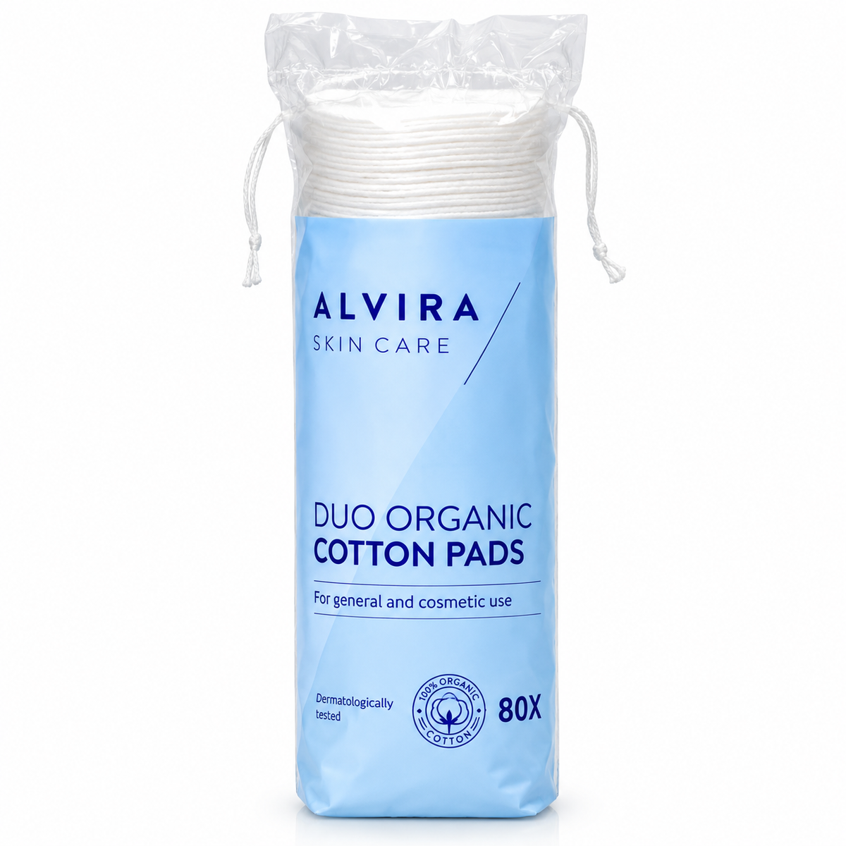 Disques de coton bio Alvira – 80 pièces