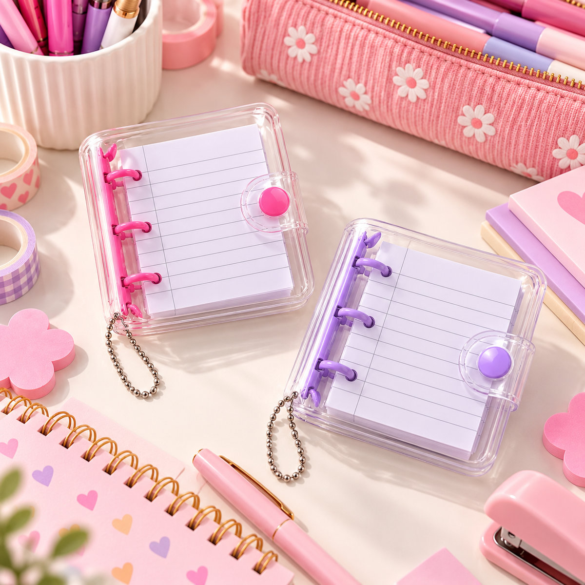Mini-carnet de notes à anneaux – 160 pages